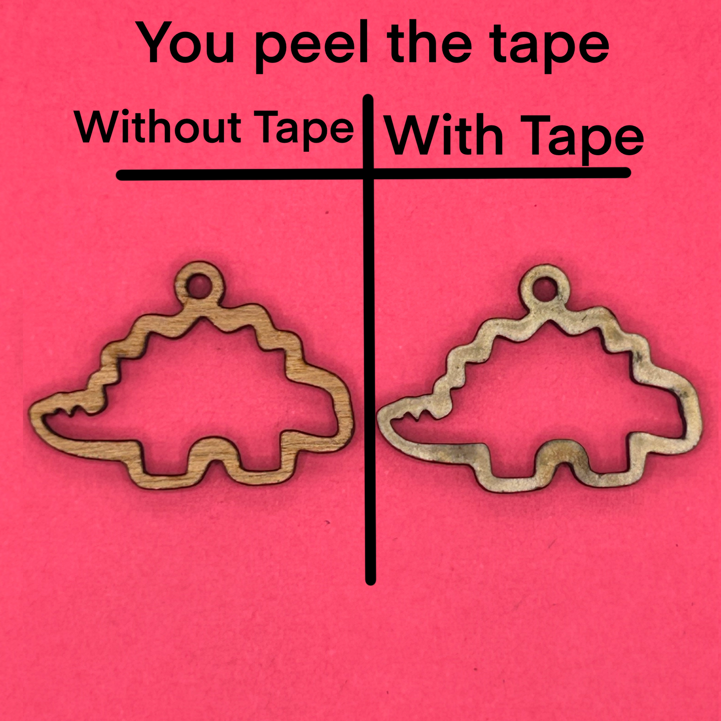 Blank Stegosaurus wooden bezels