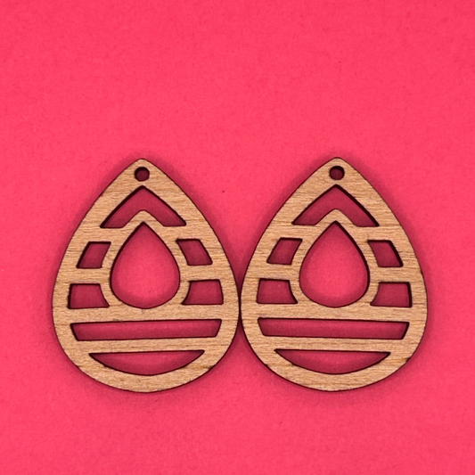 Blank Teardrop Stripe wooden bezel
