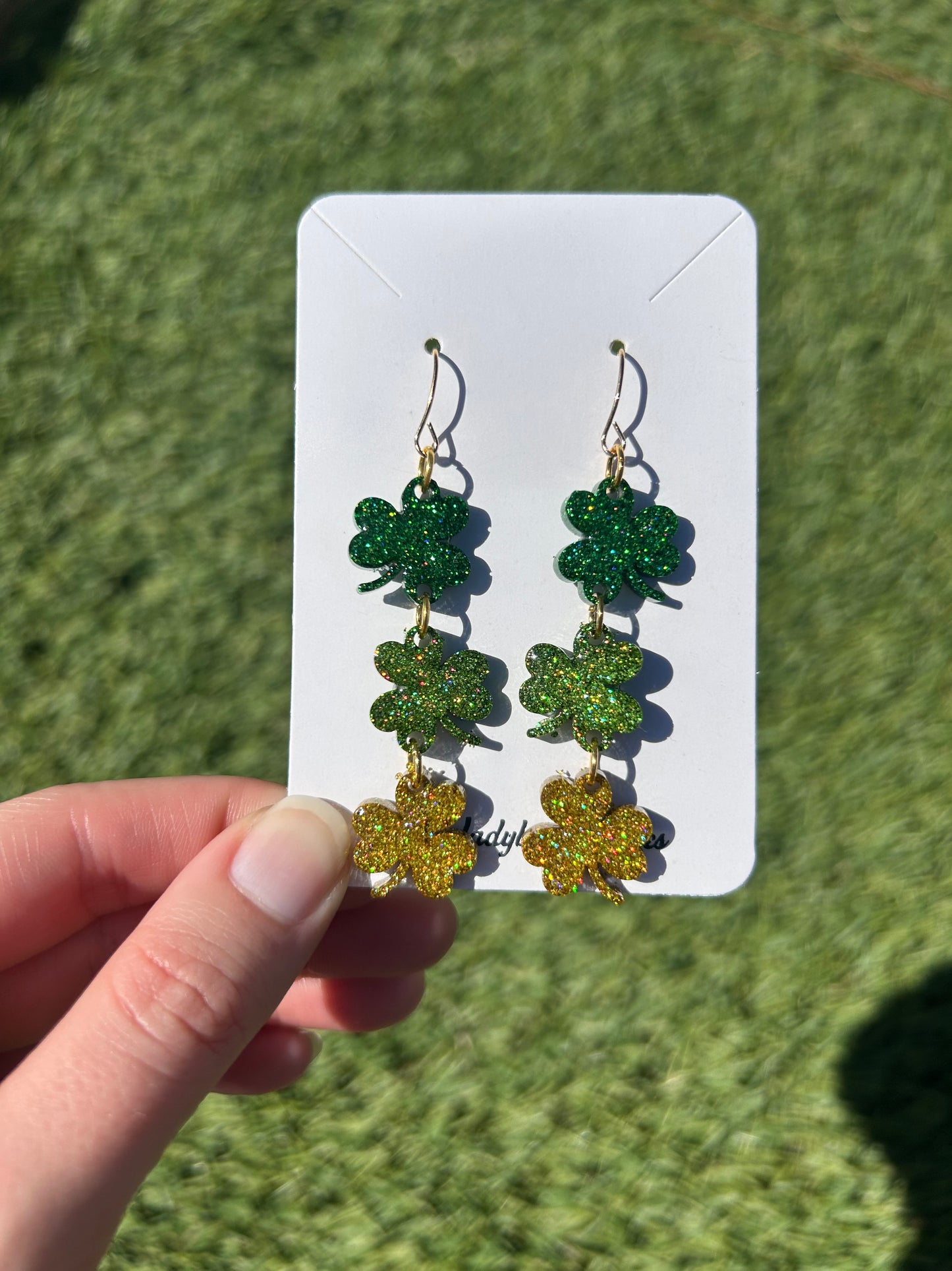 3-tier shamrock earrings