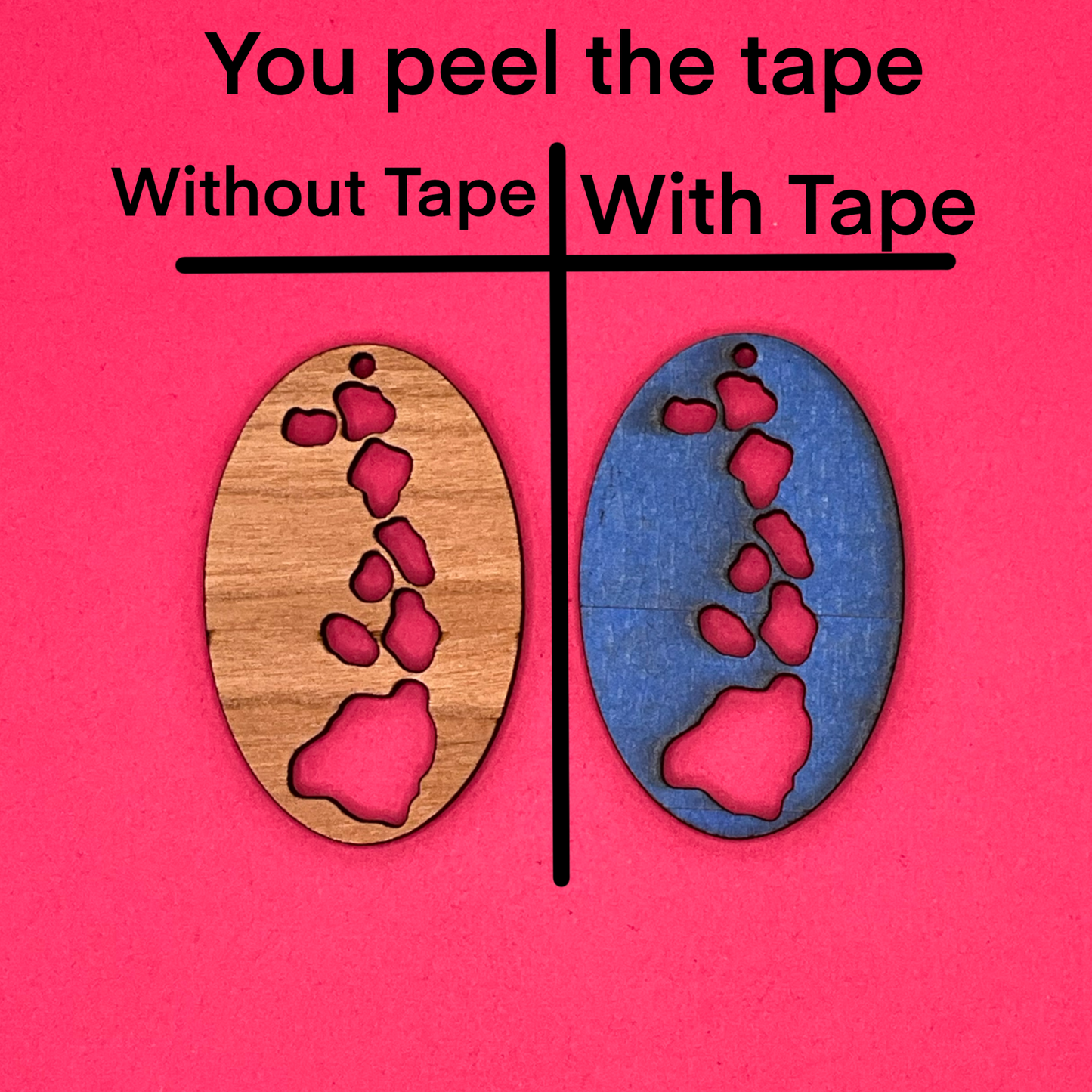 Blank Hawaii Oval wooden bezel