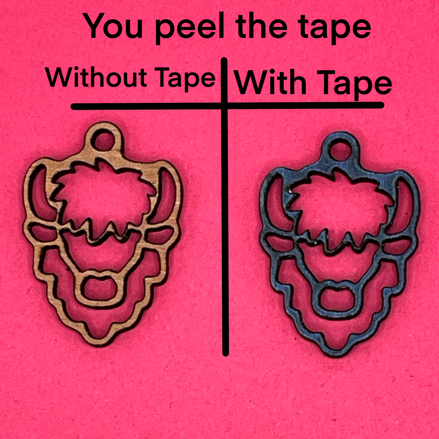 Blank Buffalo Head wooden bezel