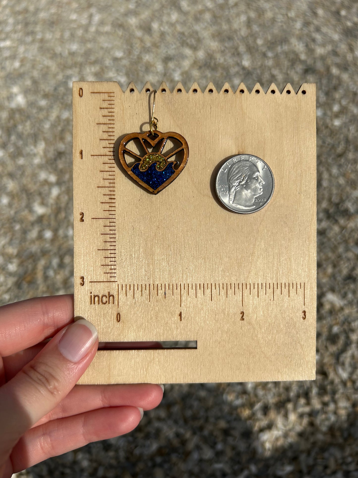 Sun Wave Heart earrings