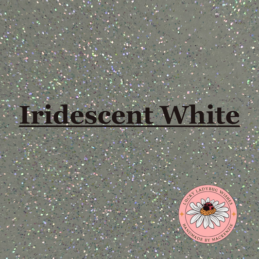 Fine iridescent white glitter