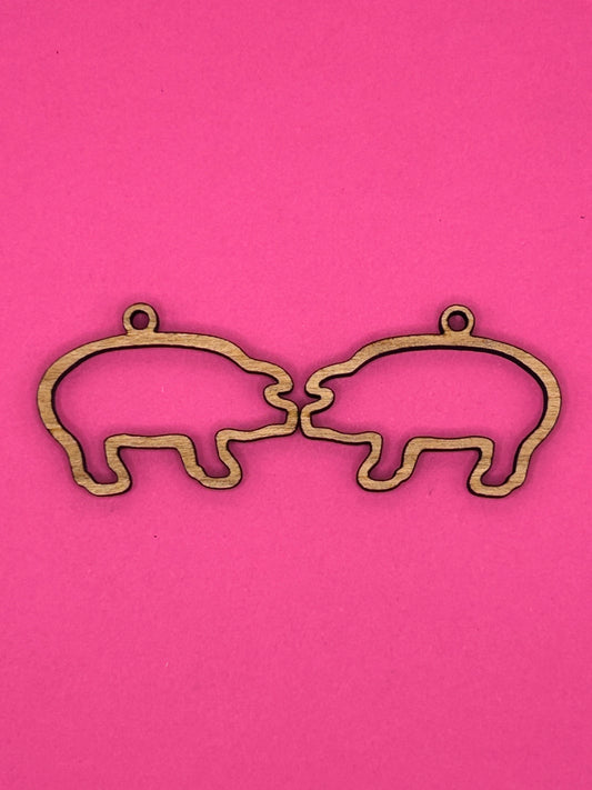 Blank pig wooden bezel