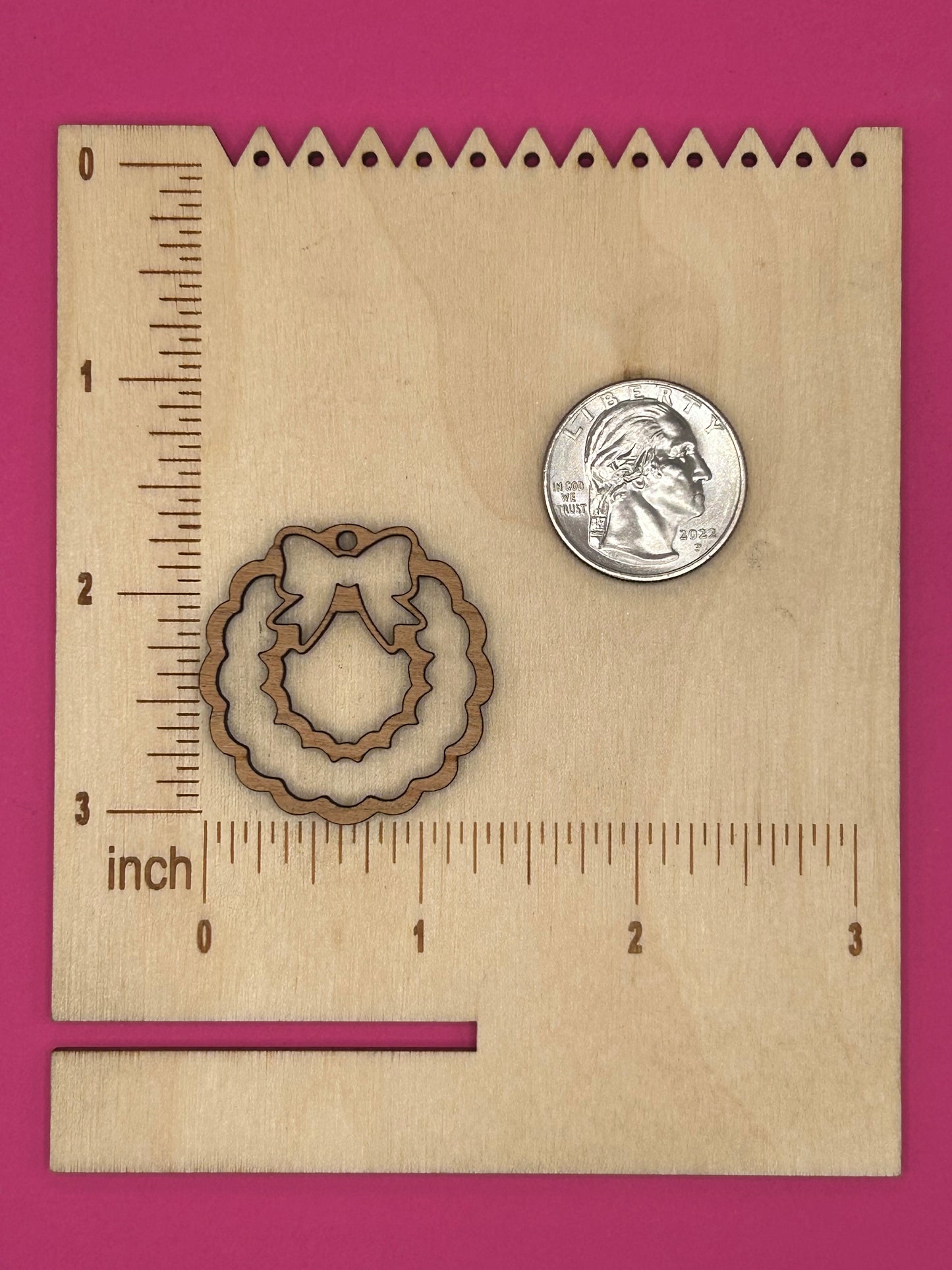 Blank wreath wooden bezel