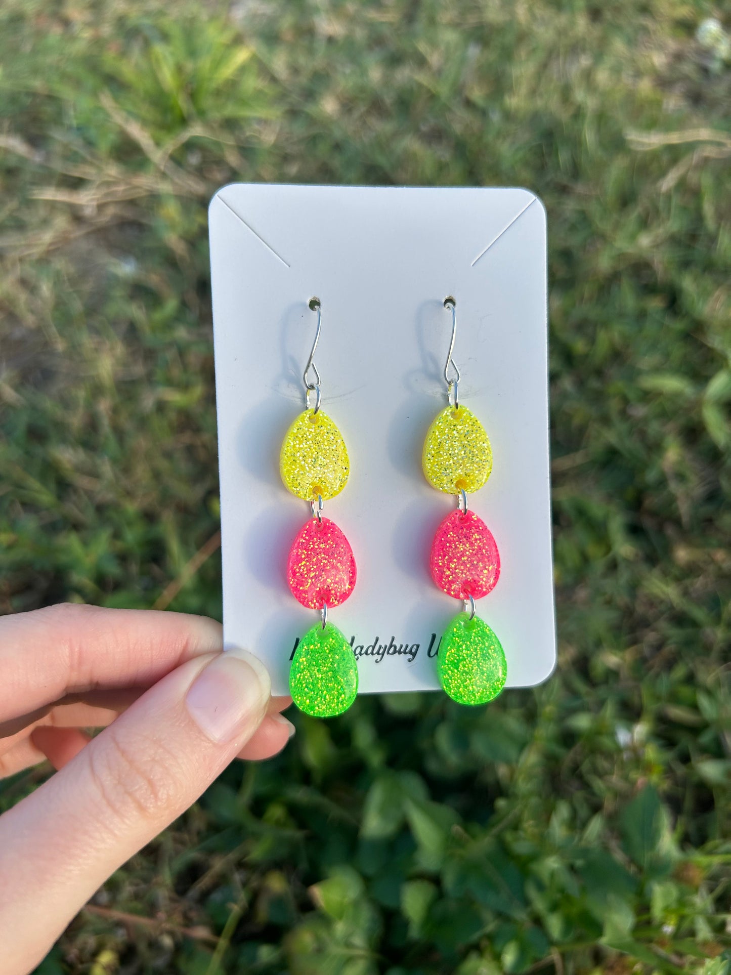 3-tier eggs earrings