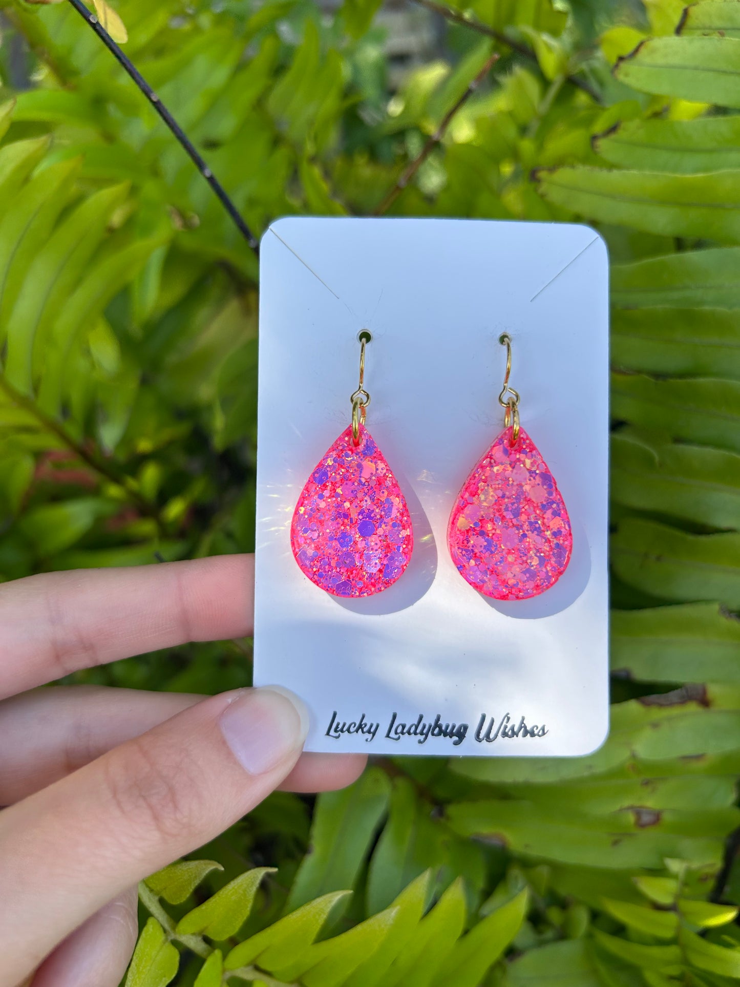 Small Peony earrings