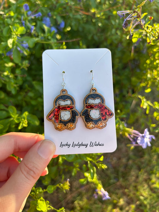 Penguin earrings