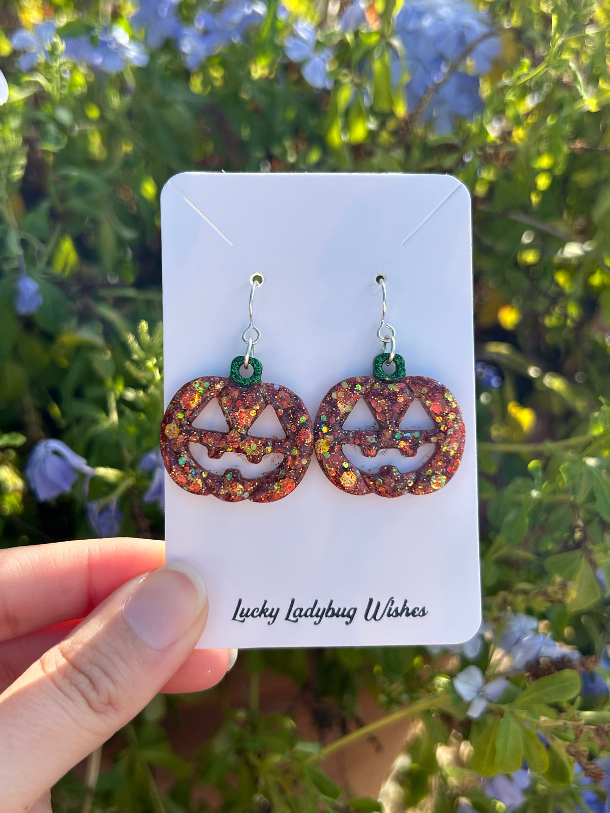 Pumpkin Jack O Lantern earrings