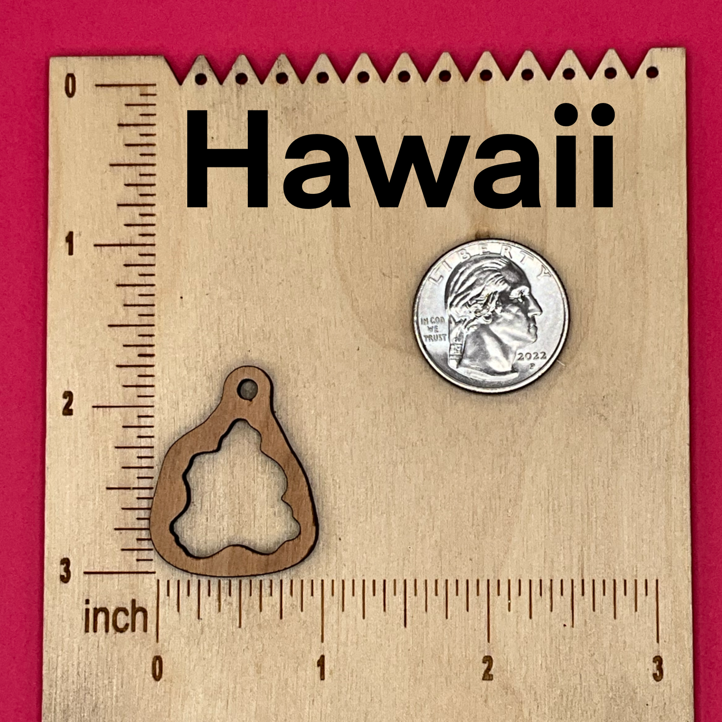 Blank Hawaiian islands wooden bezel