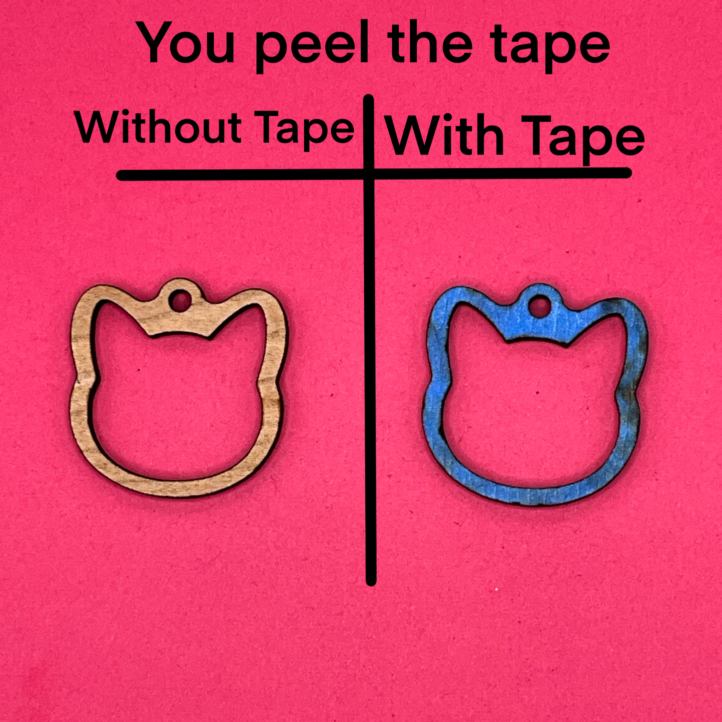 Blank Cat Head wooden bezels