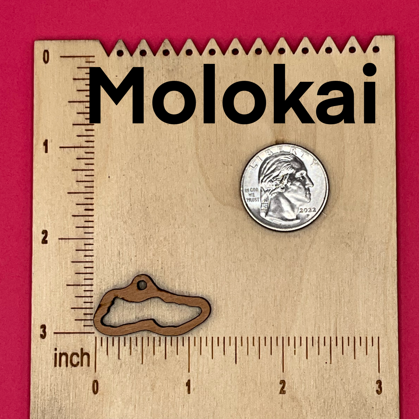 Blank Hawaiian islands wooden bezel