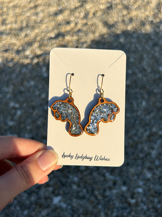 Manatee earrings