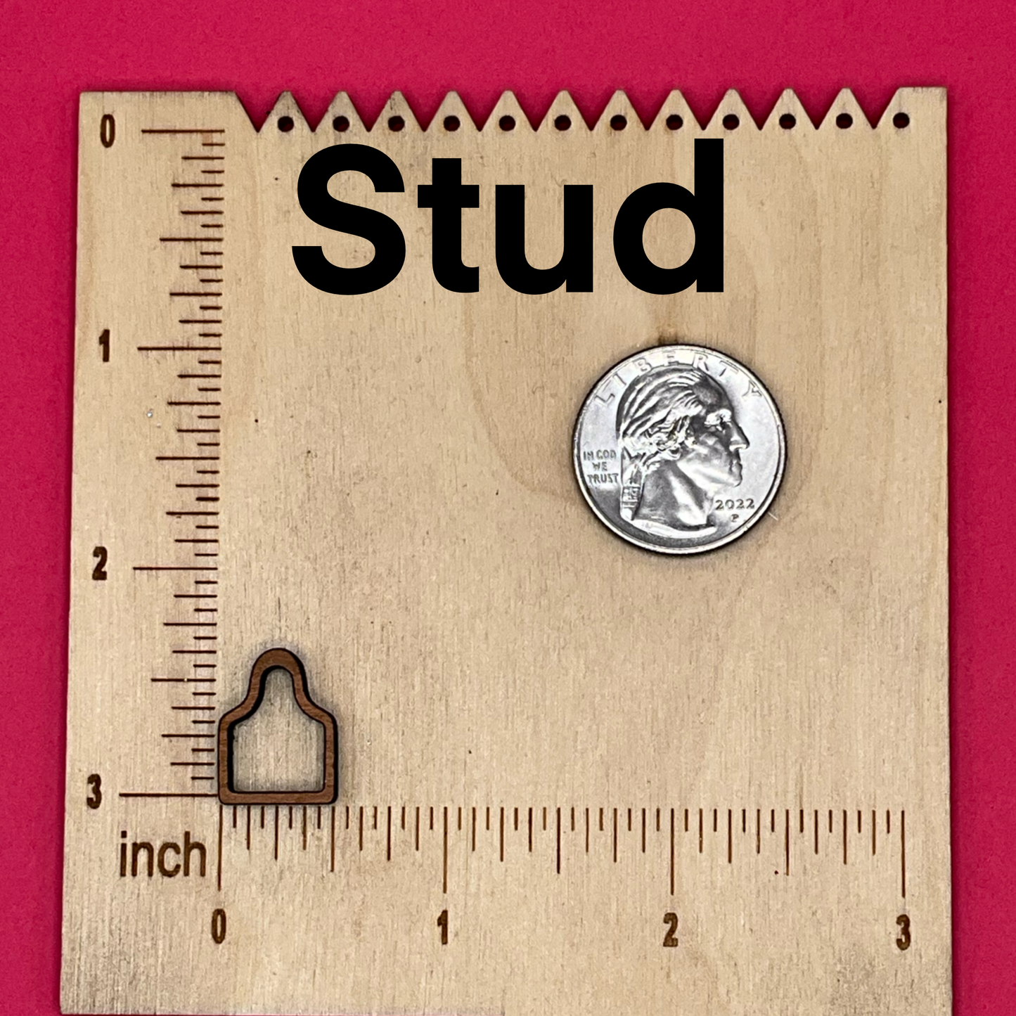 Blank cow tag wooden bezels