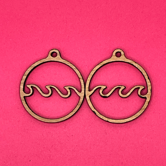 Blank Triple Wave Hoop wooden bezels