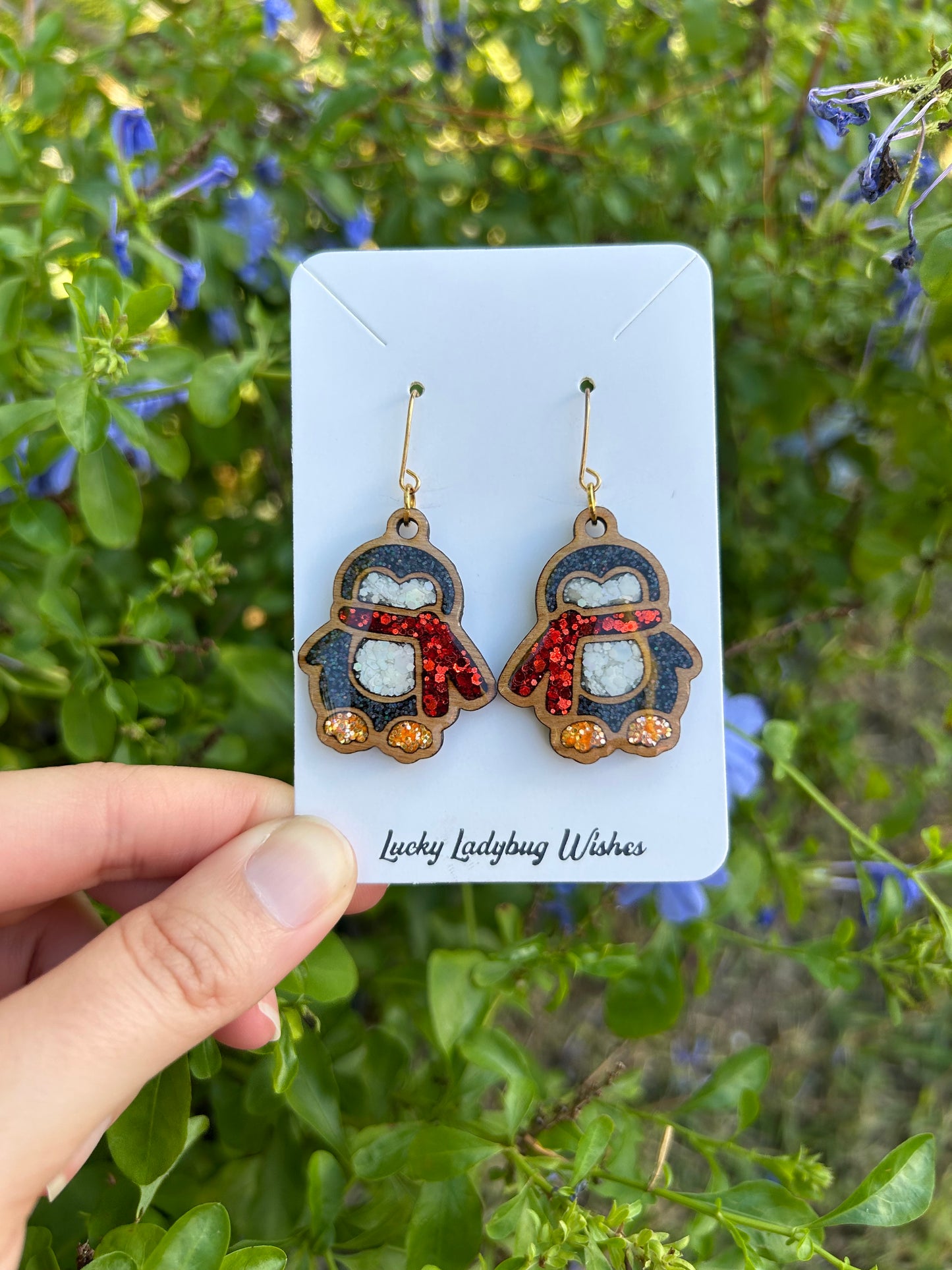 Penguin earrings
