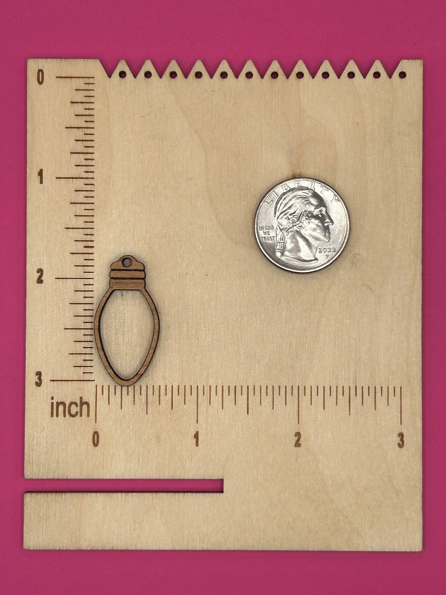 Blank Christmas light wooden bezel