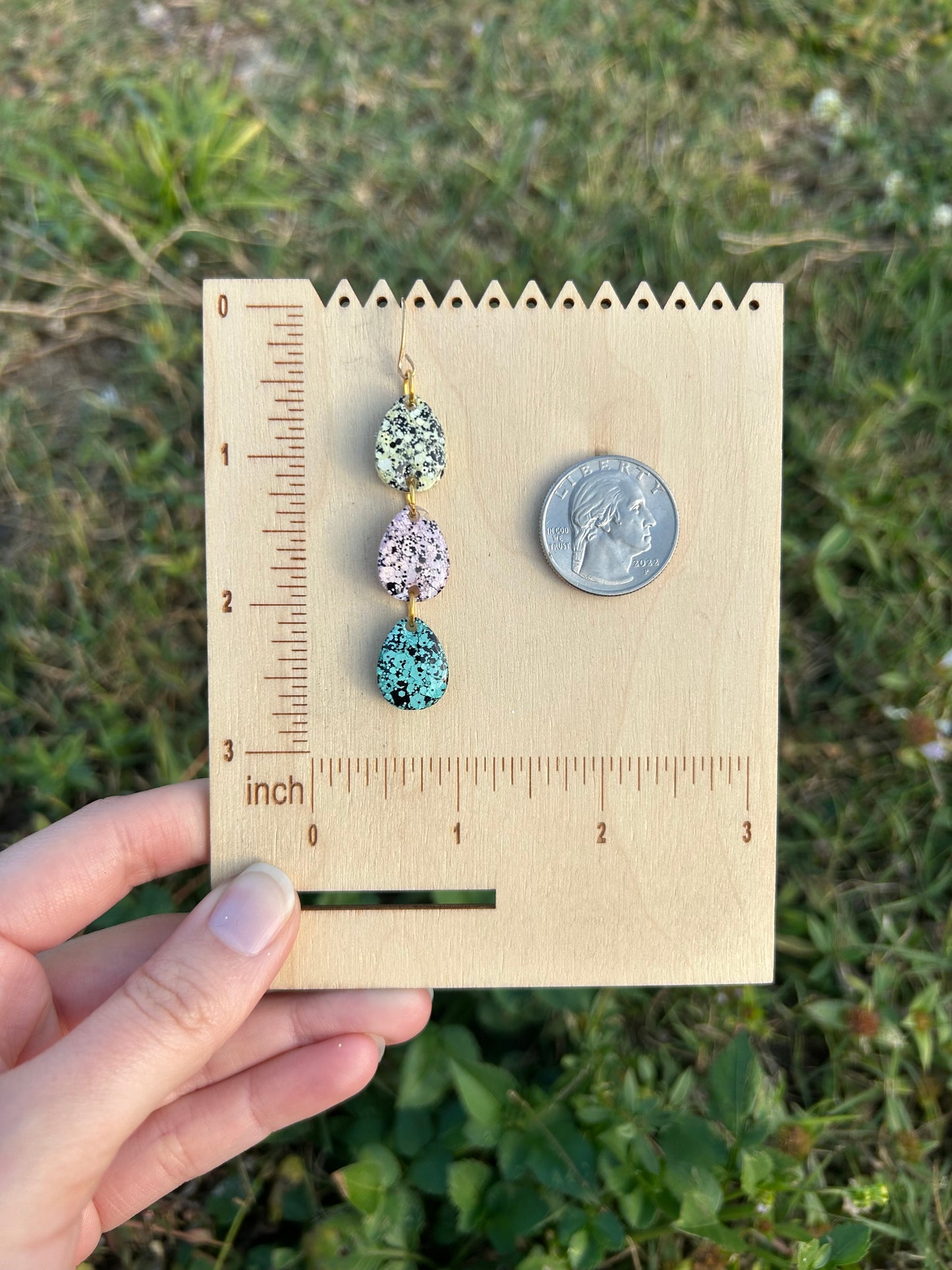 3-tier eggs earrings