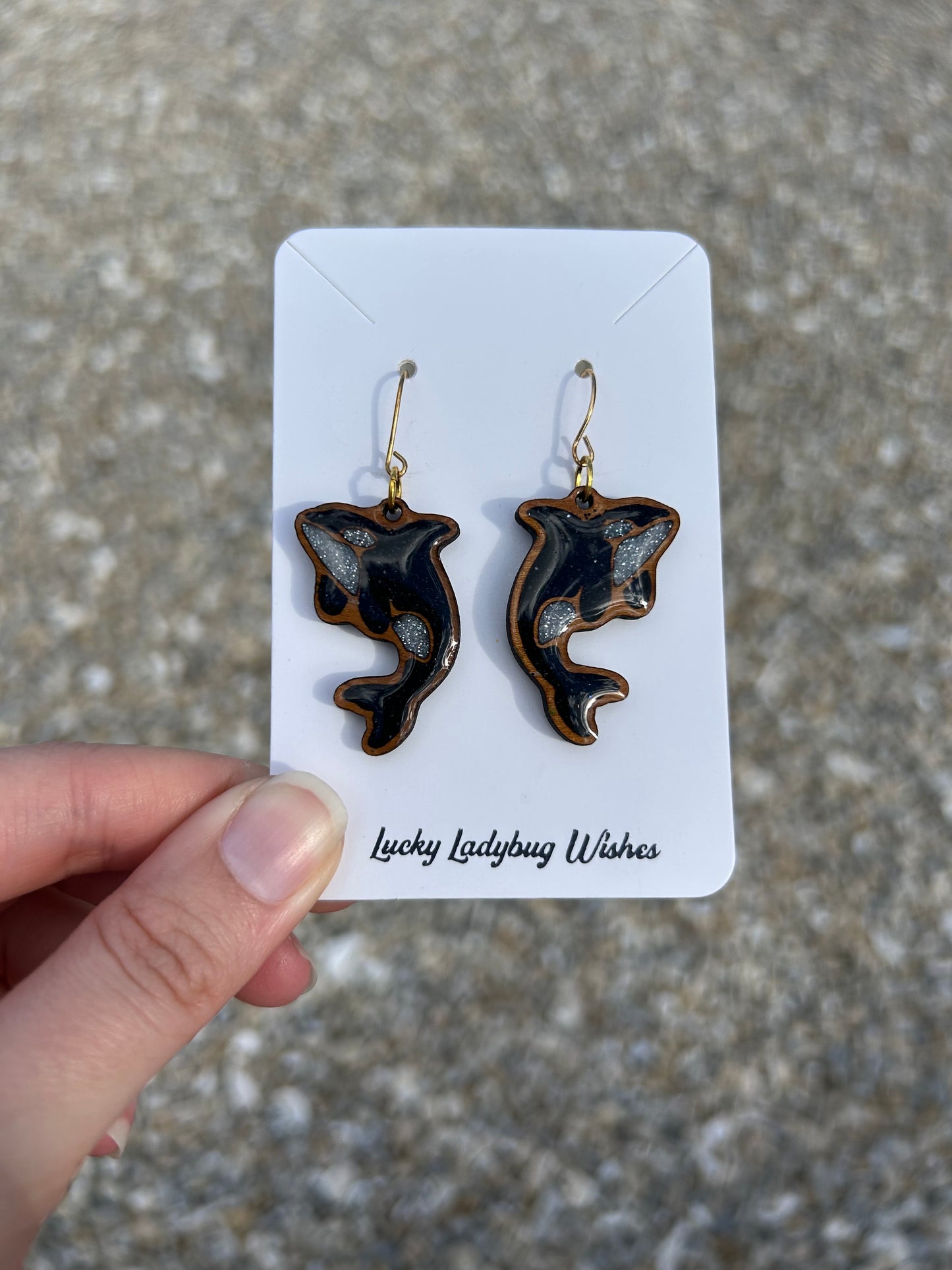 Orca earrings