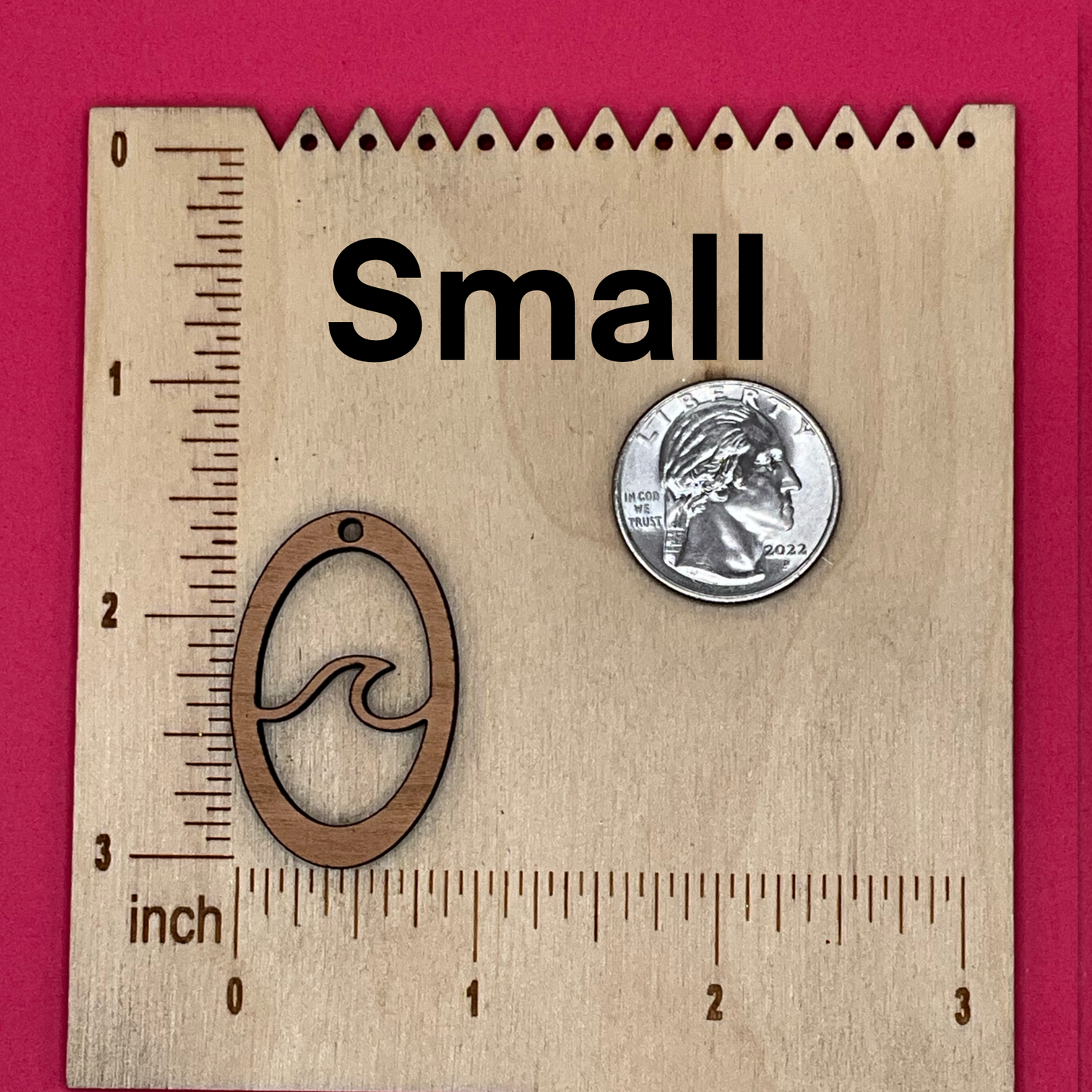 Blank wave oval wooden bezel