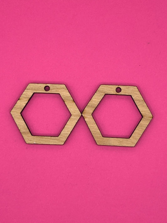 Blank hexagons wooden bezel