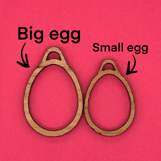 Blank eggs wooden bezels