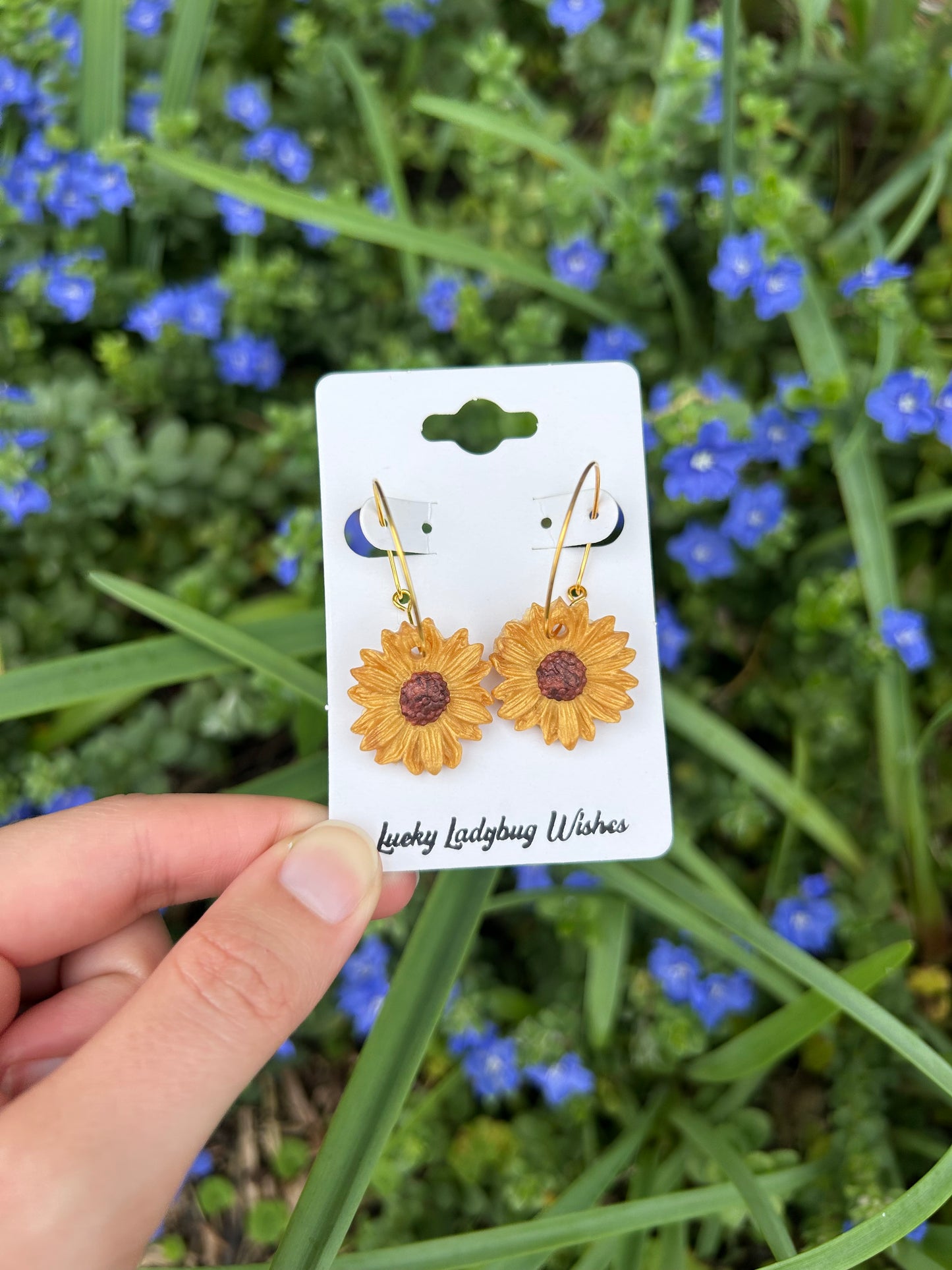 Sunflower earrings