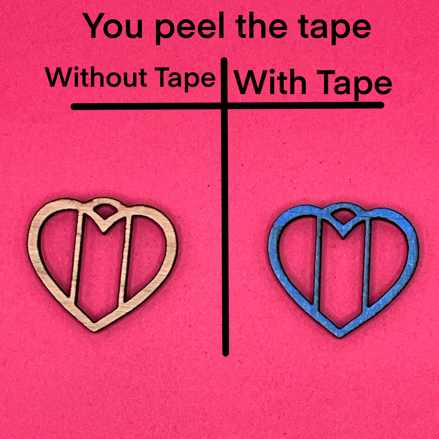 Blank Irish Flag Heart wooden bezels