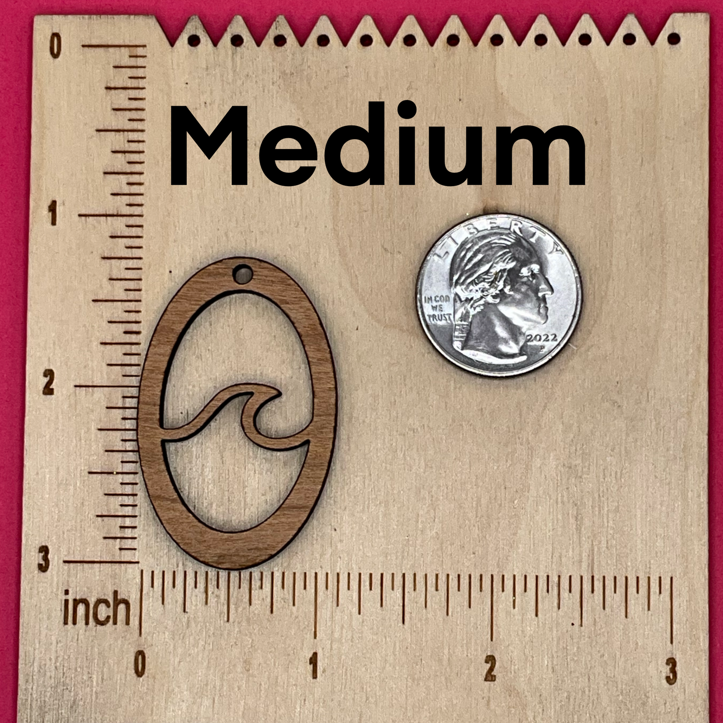 Blank wave oval wooden bezel