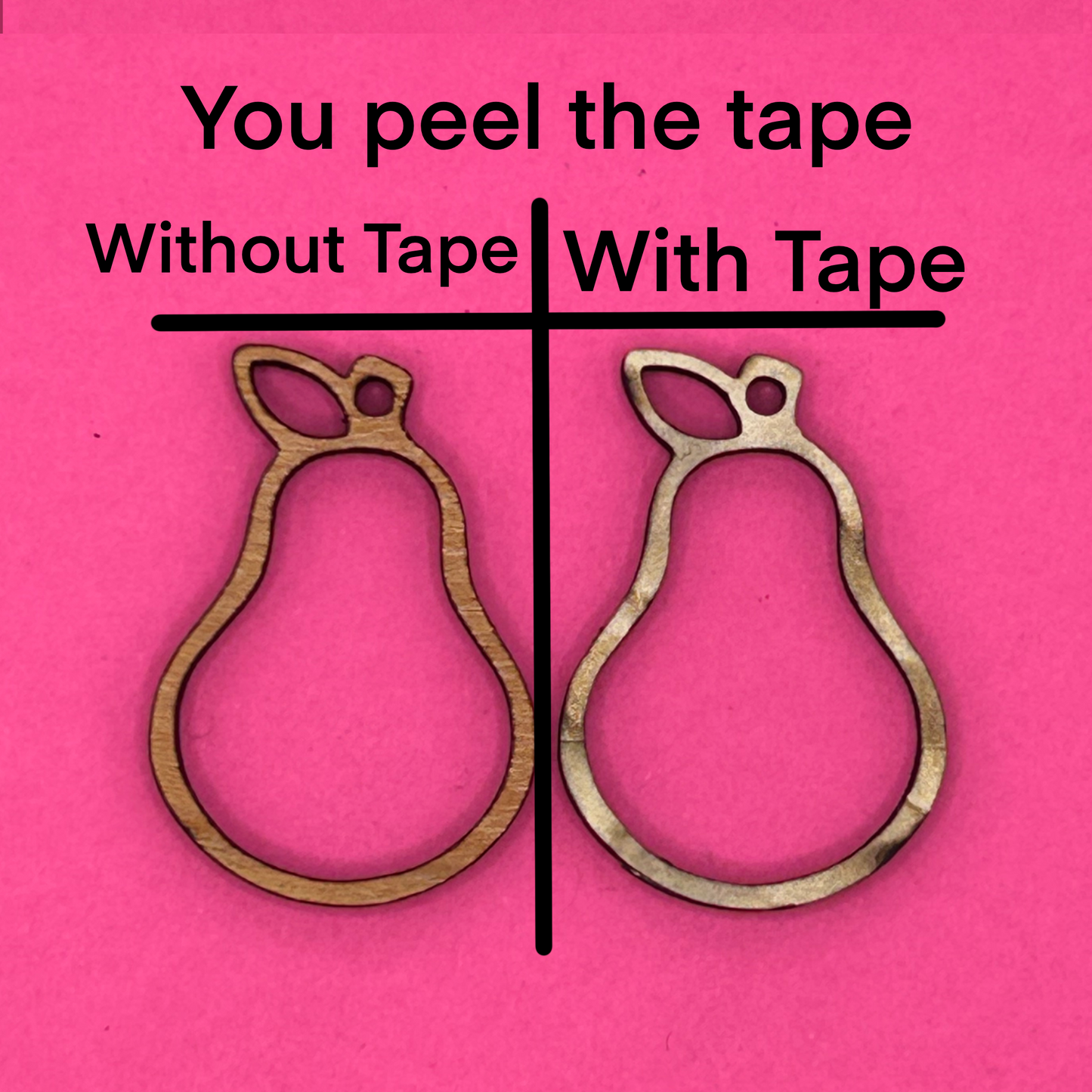 Blank pear wooden bezels