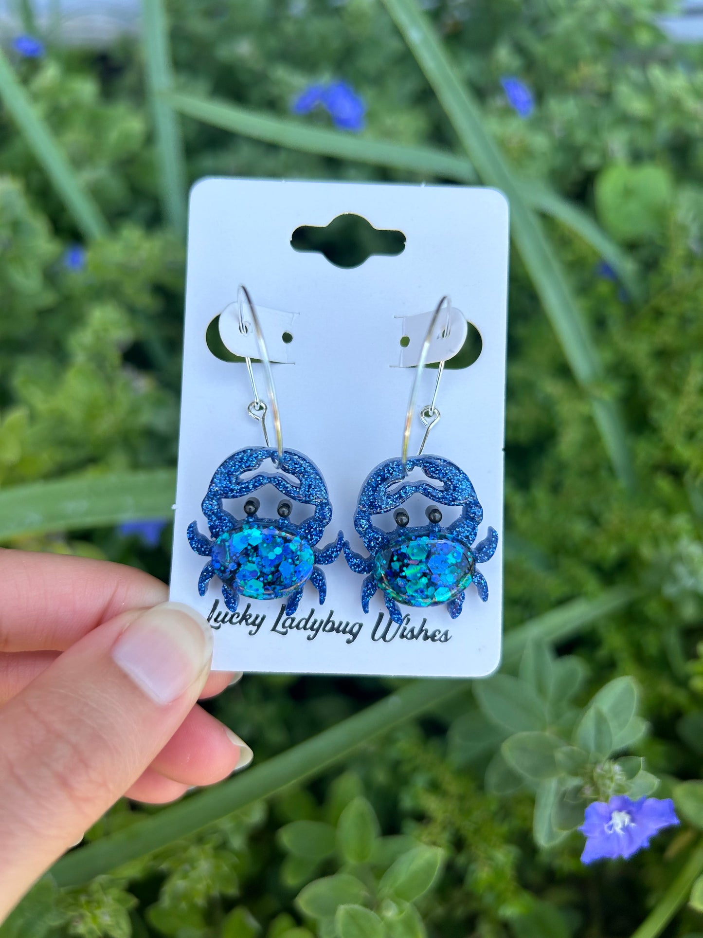 Small crab earrings