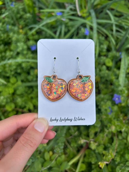 Peach earrings