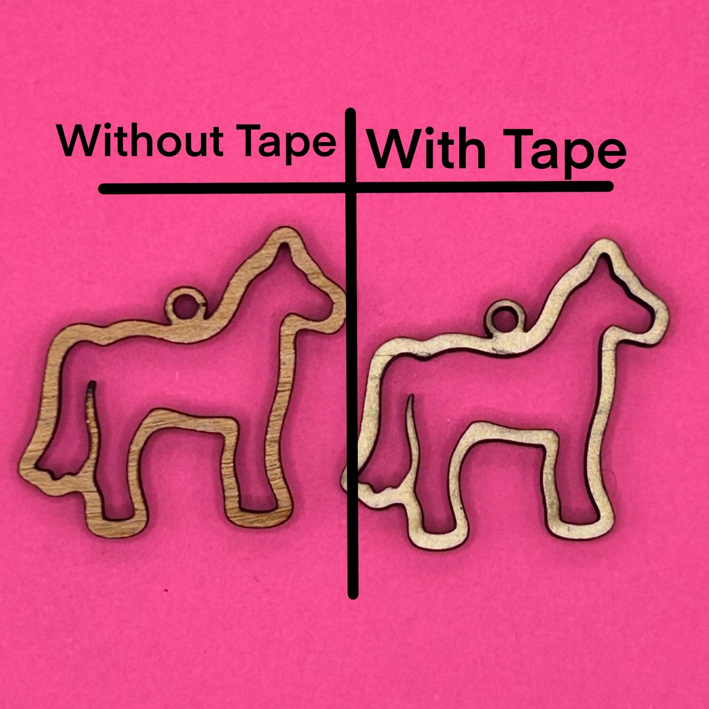 Blank horse wooden bezel