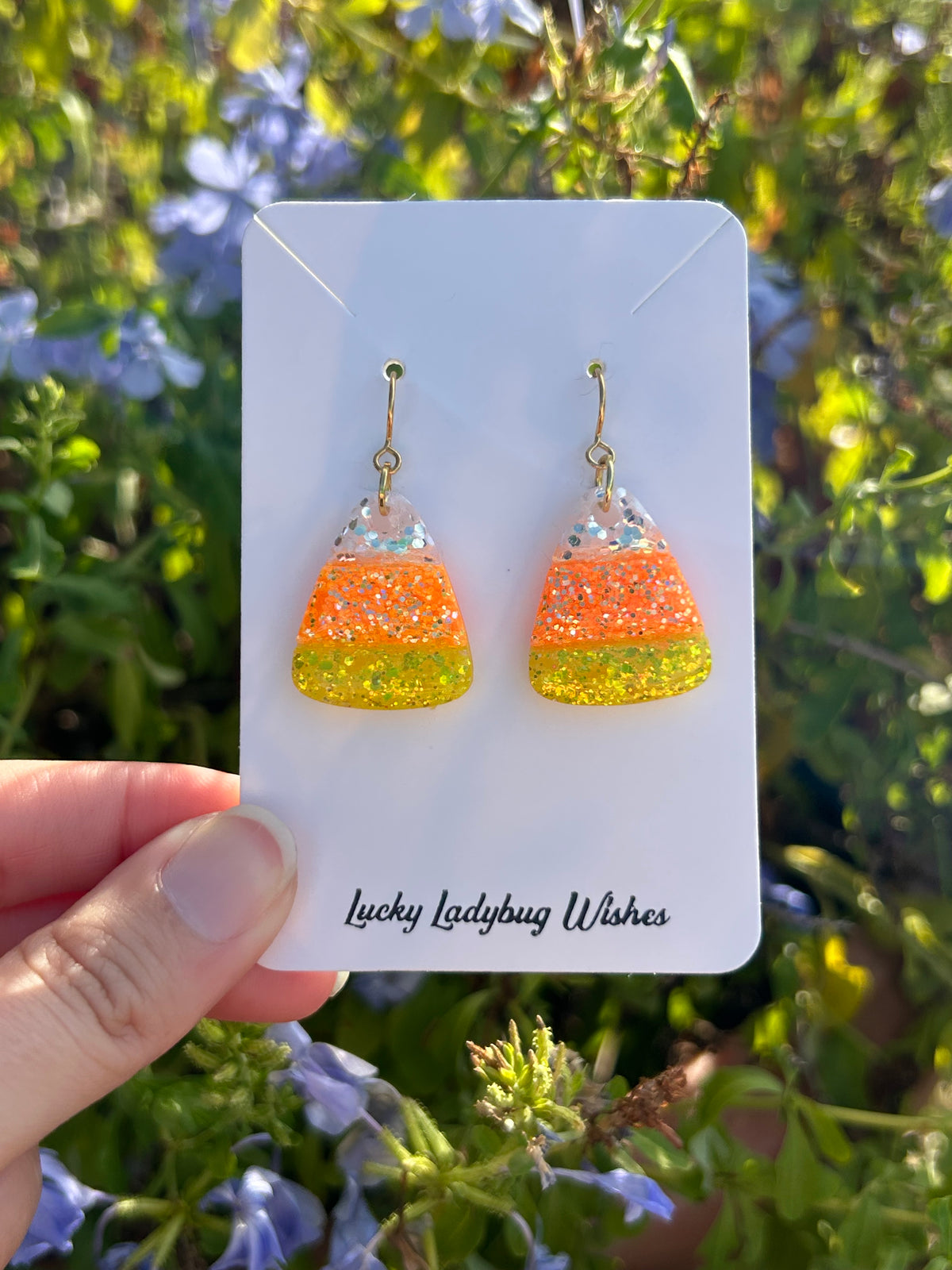Candy corn earrings
