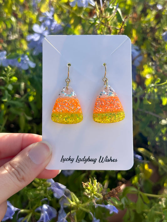 Candy corn earrings