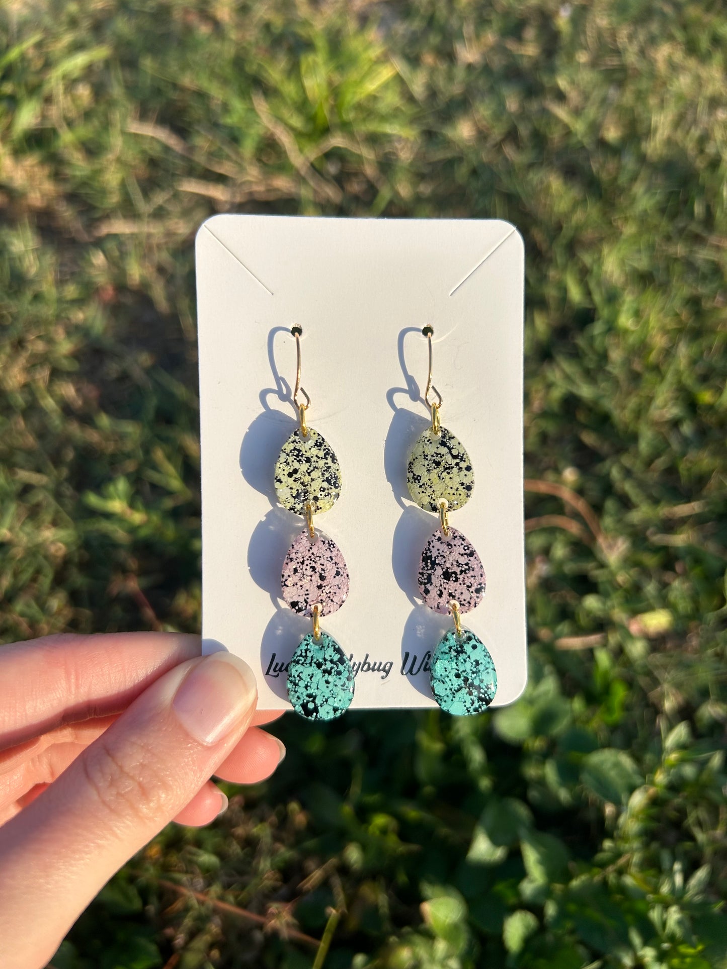 3-tier eggs earrings