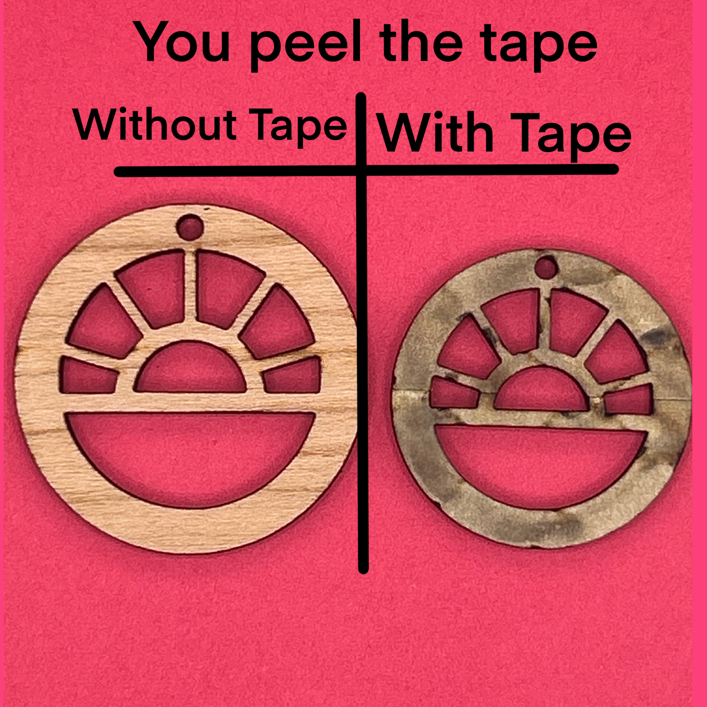 Blank Sunrise Hoop wooden bezels