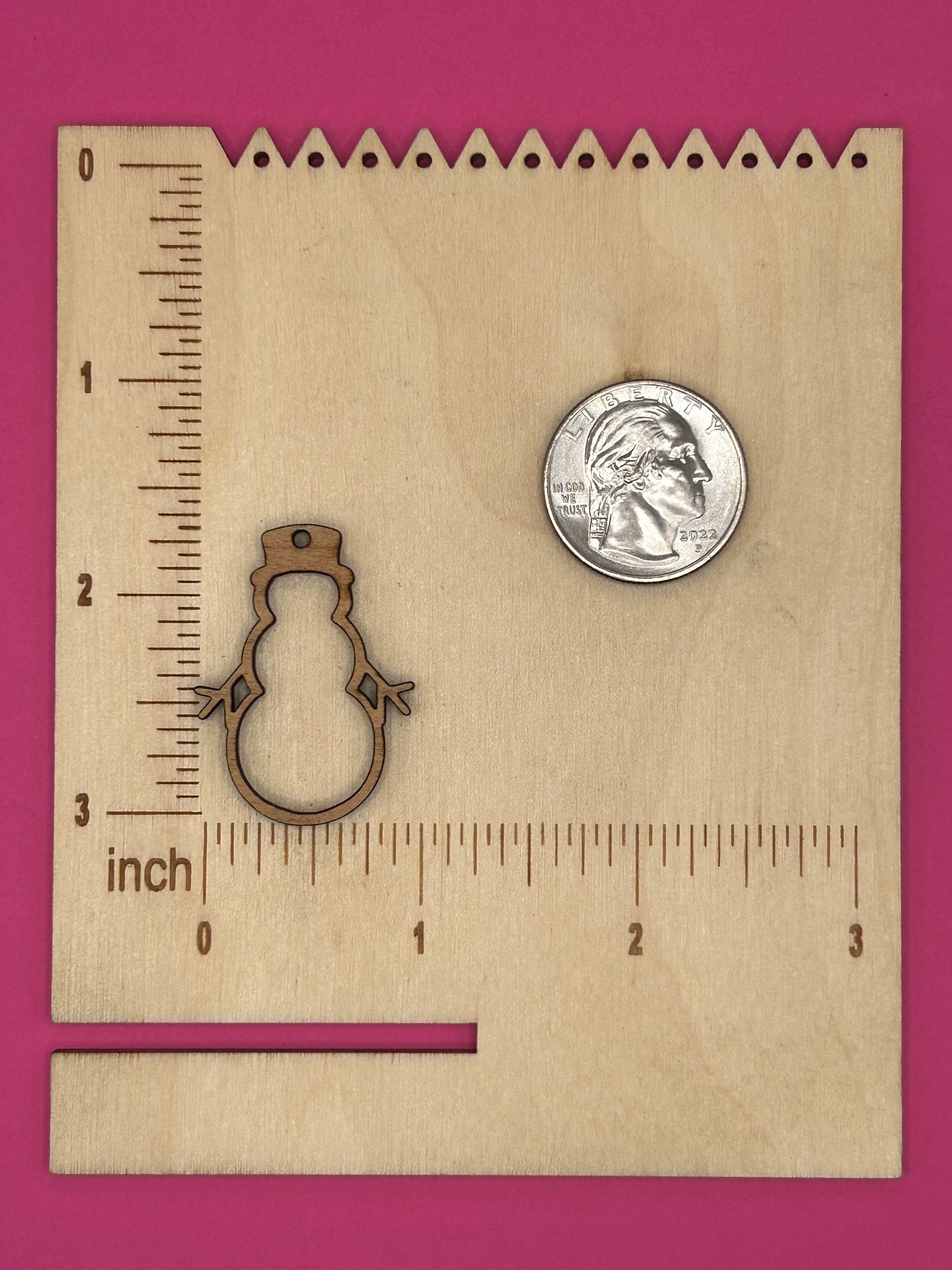 Blank snowman wooden bezel