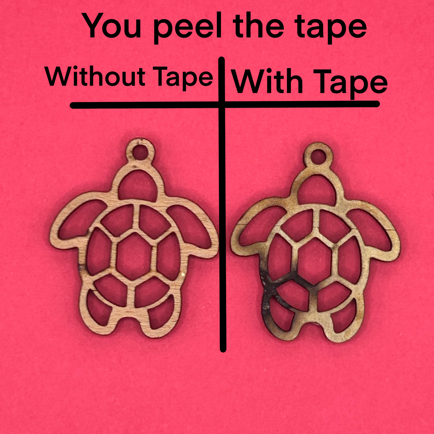 Blank Turtle wooden bezels