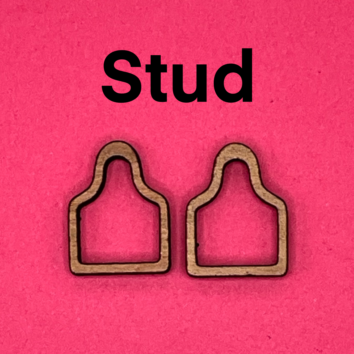 Blank cow tag wooden bezels