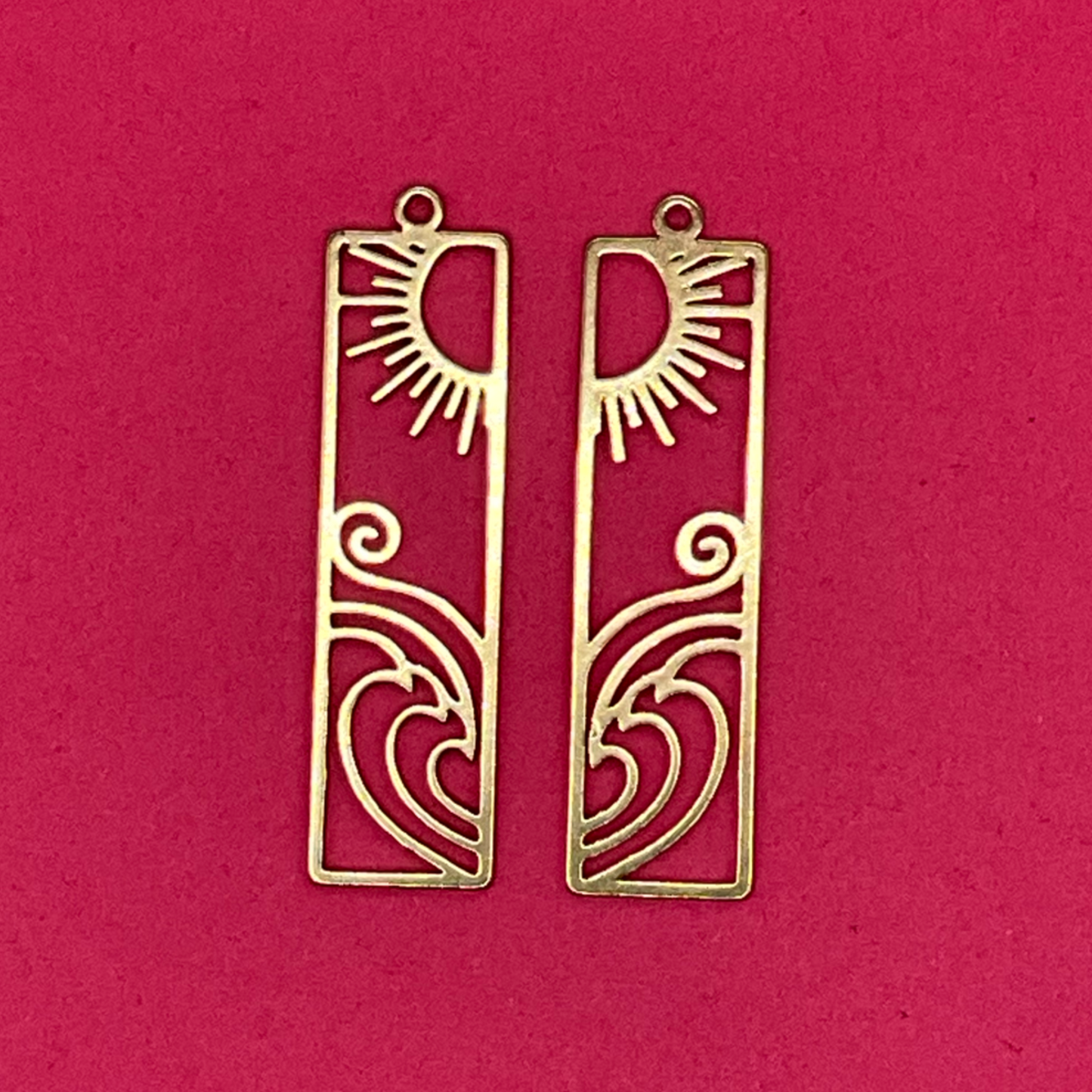 Beach Rectangle metal bezels