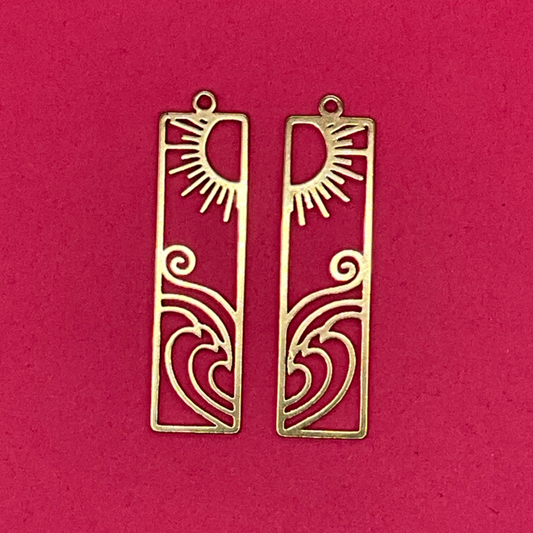 Beach Rectangle metal bezels