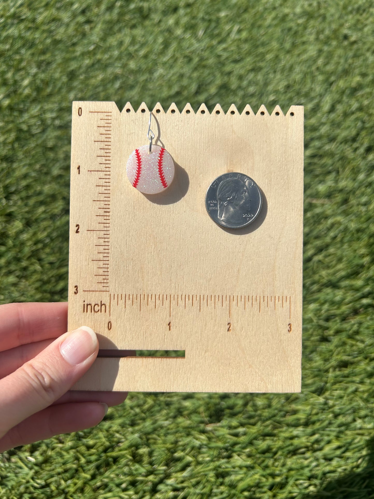 Baseball earrings