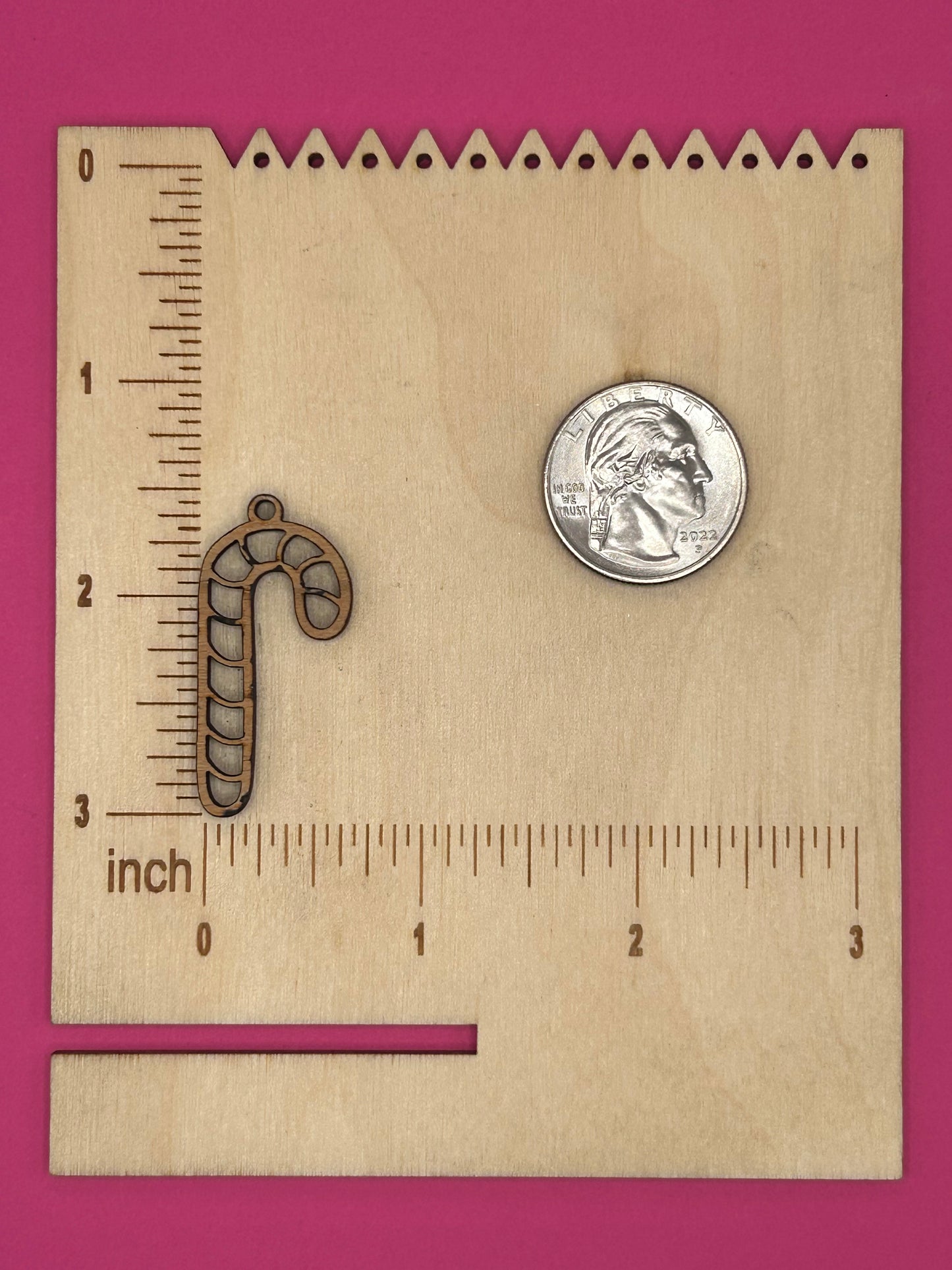 Blank candy cane wooden bezel