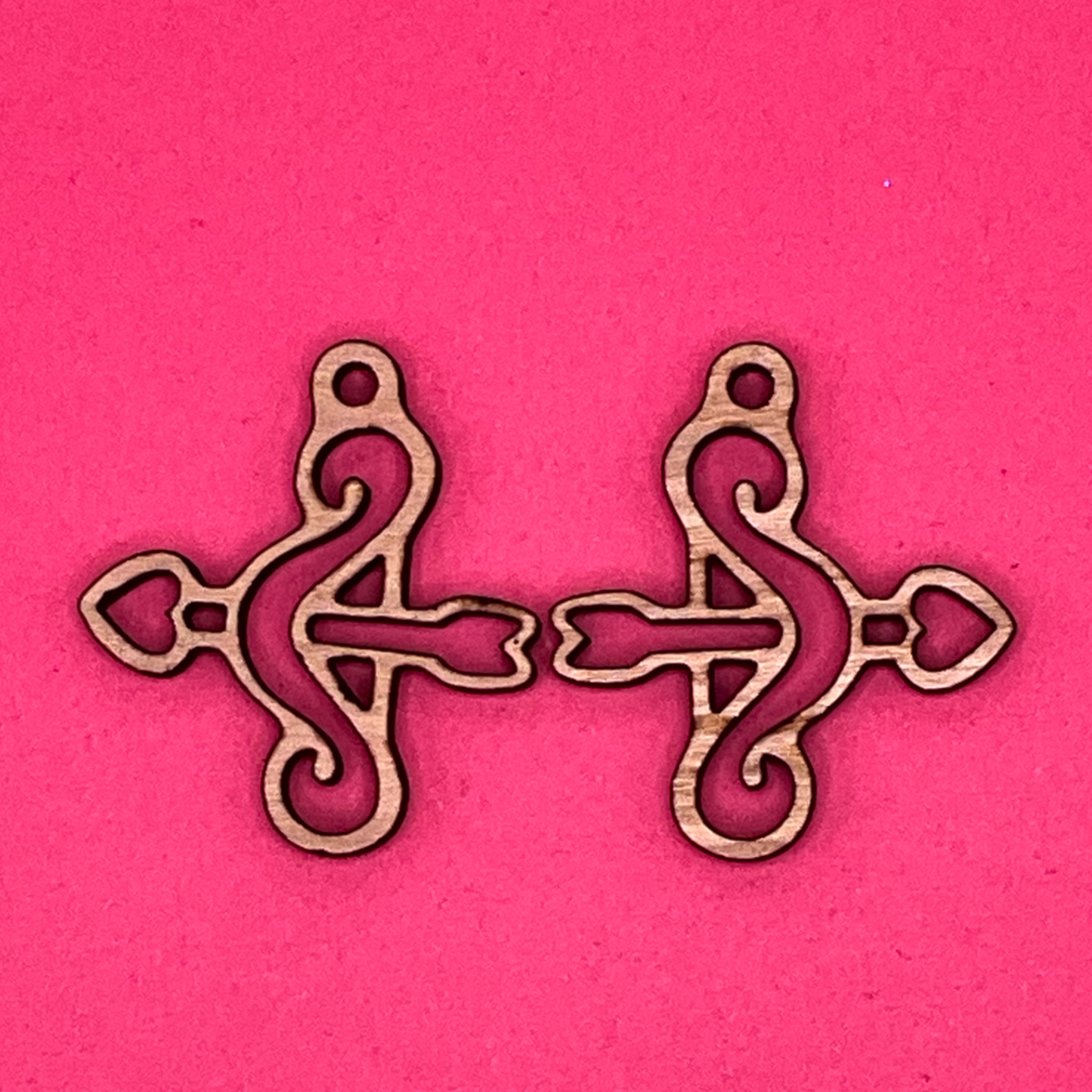 Blank Bow and Arrow wooden bezels