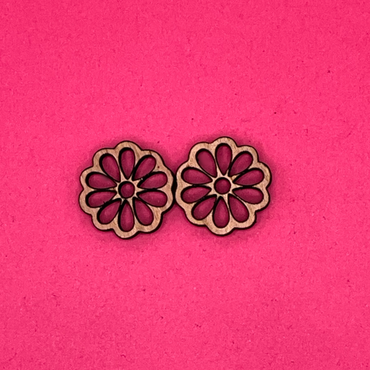 Blank Daisy Stud wooden bezels