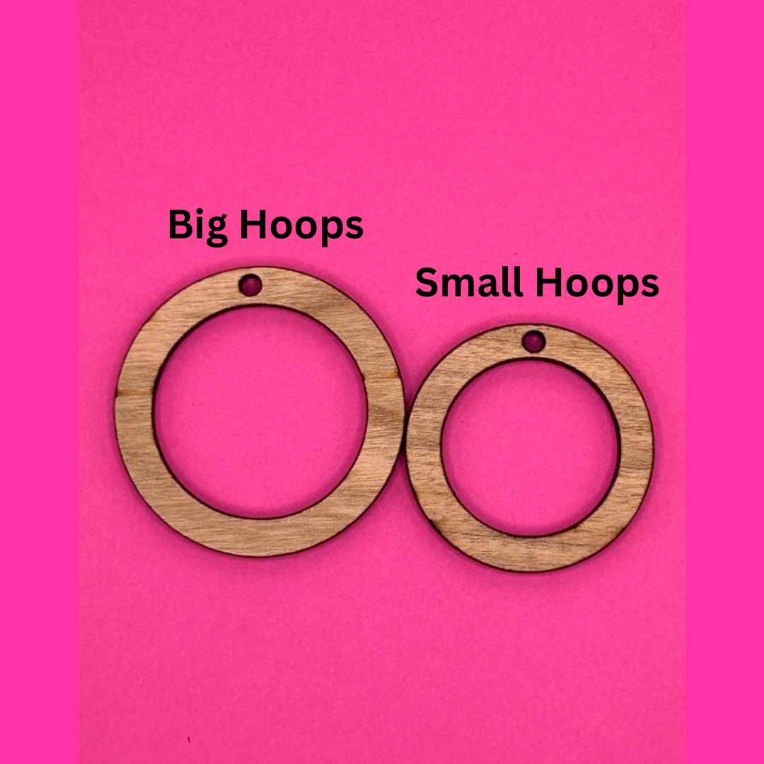 Blank hoops wooden bezels
