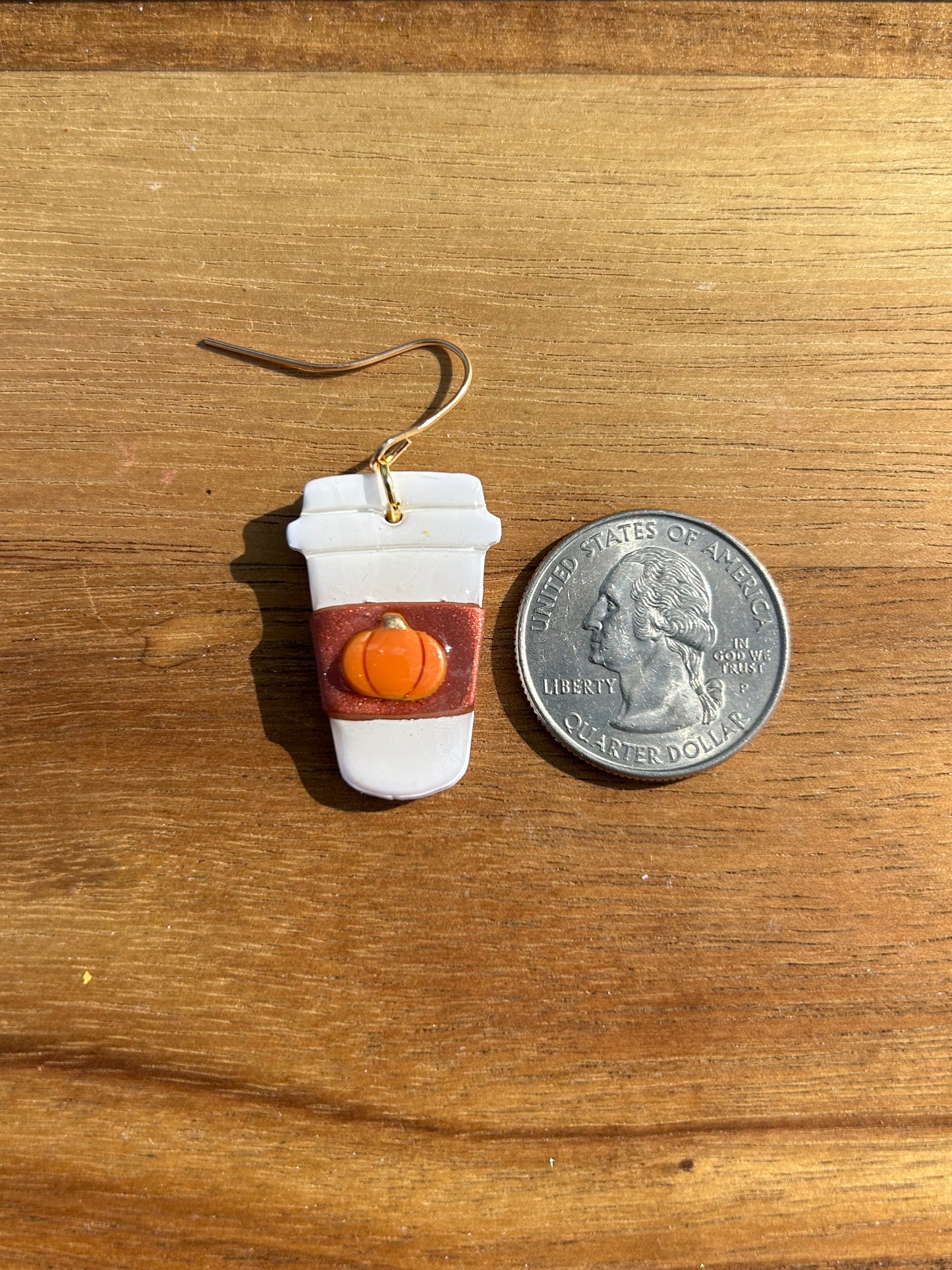 Big pumpkin spice lattes earrings