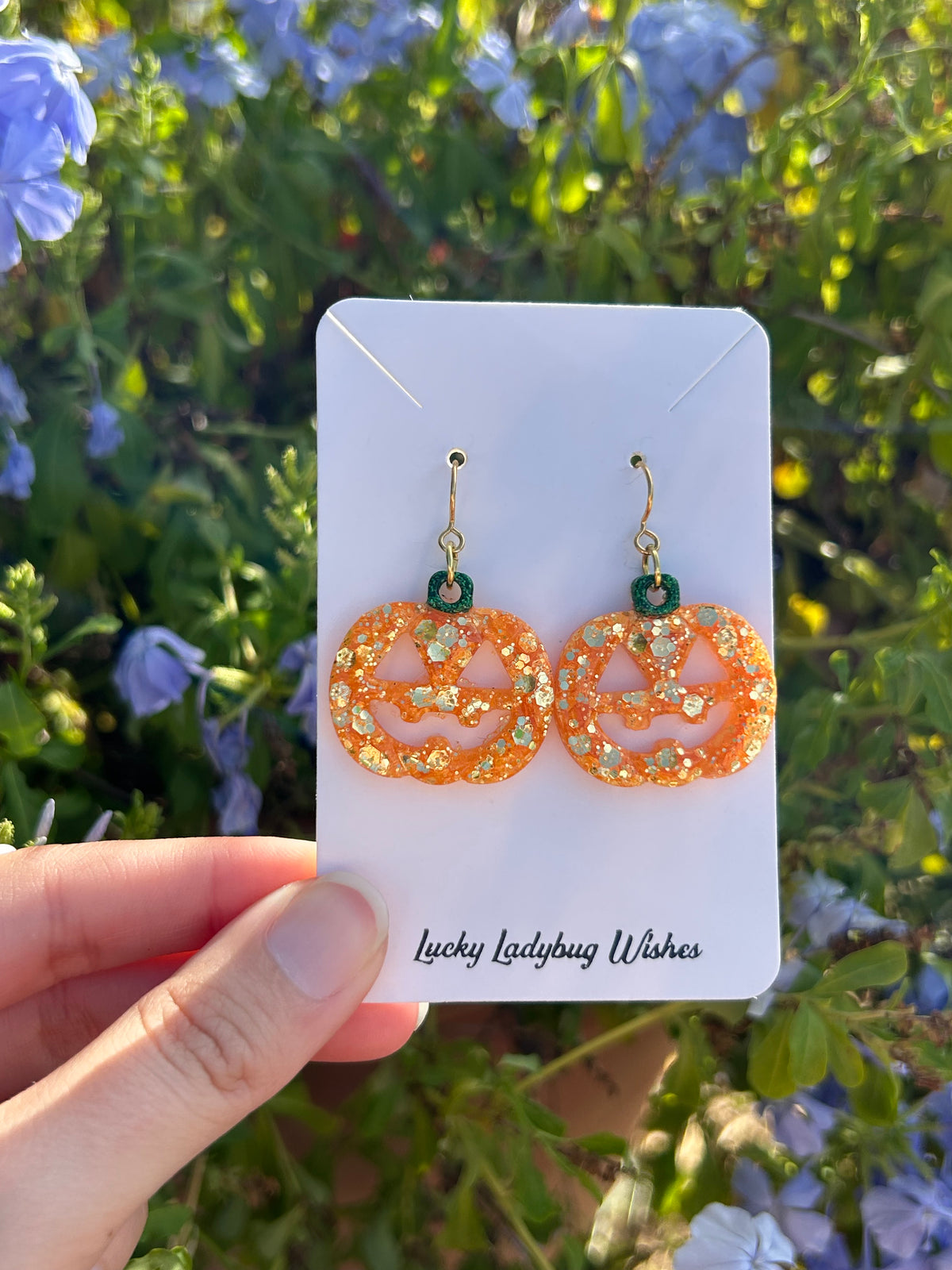 Pumpkin Jack O Lantern earrings