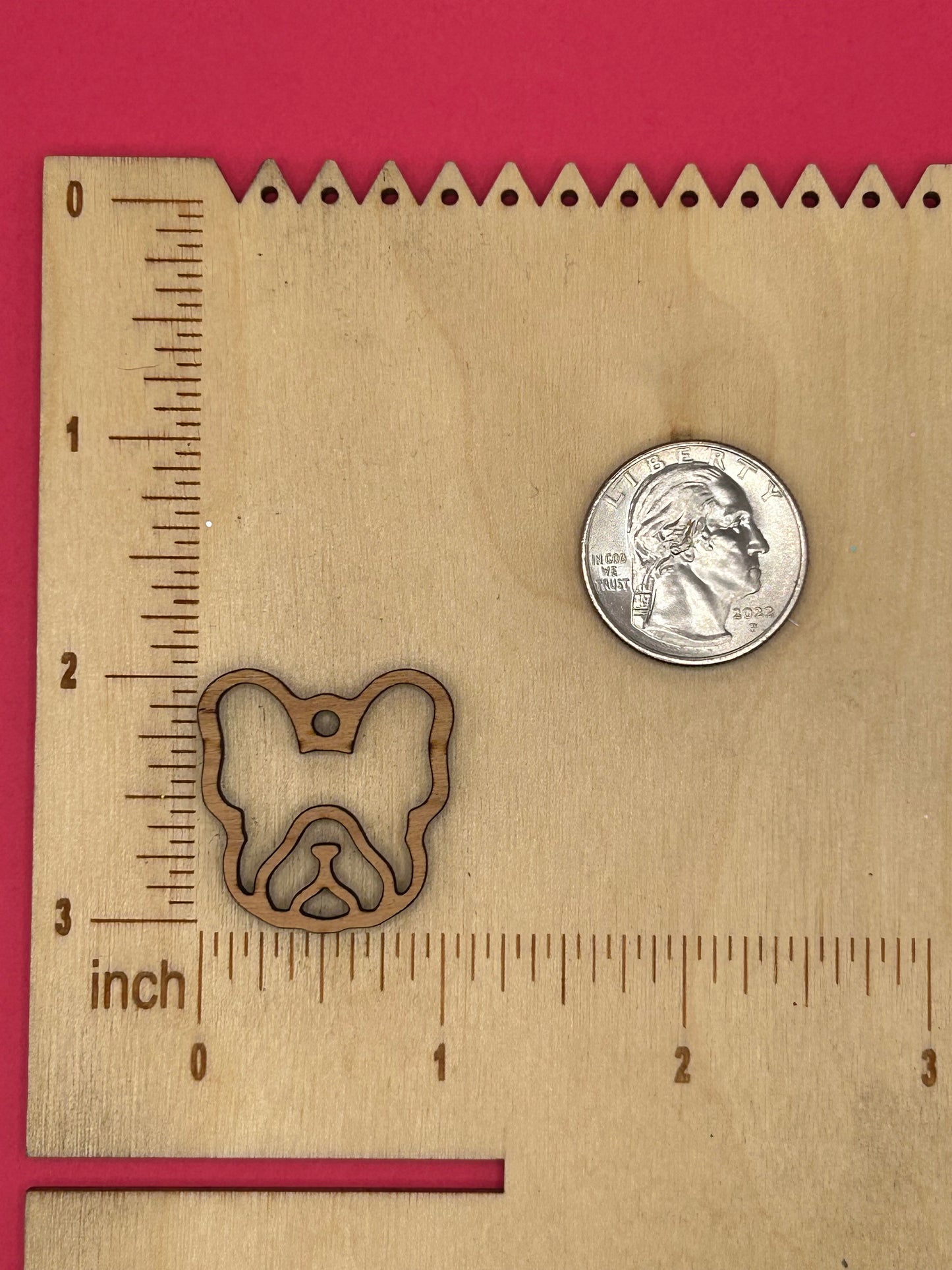 Blank French Bulldog wooden bezels